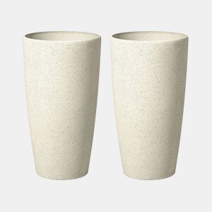 Conjunto de 2 vasos para plantas ABDERA 31 cm Creme claro