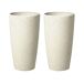 Beliani Conjunto de 2 macetas ABDERA Beliani Conjunto de 2 macetas ABDERA Beige