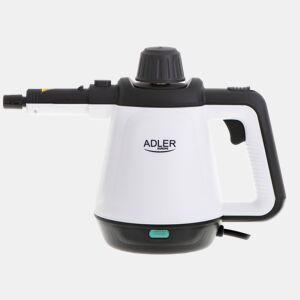 Adler AD7038 Limpador a Vapor de Pressão portátil Desinfectador de vapor, Fluxo de vapor 44 gmin, 450ml, 2000, Preto branco
