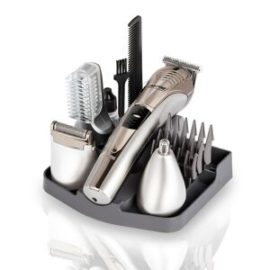 MPM MMW-04 Conjunto Aparador de Cabelo e Barba + Aparador de Nariz e Orelhas, sem Fios, , Cinza