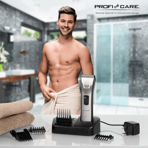 Proficare HSMR 3013 Aparador de Cabelo e Barba, Acessórios, Operação de Bateria  Rede, 600 , Preto  cinza