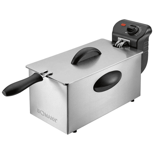 Bomann FR 2264 CB Fritadeira Elétrica 3L Resistência Submergida Inox, Termostato Ajustável, 2000, Preto cinza Bomann FR 2264 CB Fritadeira Elétrica 3L Resistência Submergida Inox, Termostato Ajustável, 2000, Preto cinza