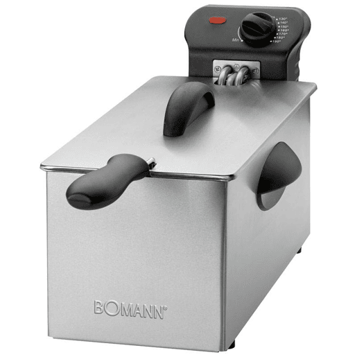 Bomann FR 2264 CB Fritadeira Elétrica 3L Resistência Submergida Inox, Termostato Ajustável, 2000, Preto cinza Bomann FR 2264 CB Fritadeira Elétrica 3L Resistência Submergida Inox, Termostato Ajustável, 2000, Preto cinza