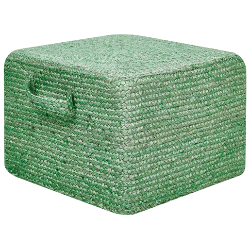 Pufe DHADAR Juta Verde 45 cm 45 cm 30 cm