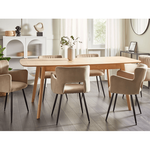 Beliani Mesa de jantar extensÃvel MADOX Beliani Mesa de jantar extensÃvel MADOX