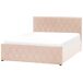 Beliani Cama con almacenaje Terciopelo ROCHEFORT 150x214 Beliani Cama con almacenaje Terciopelo ROCHEFORT 150x214 Beige