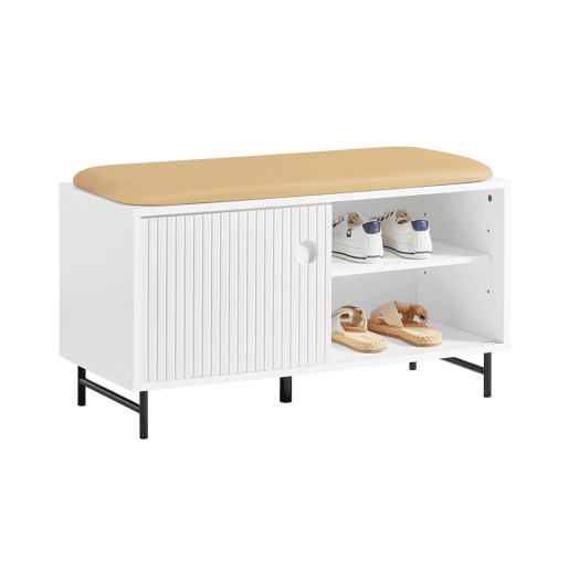 SoBuy Banco para sapatos com portas de correr FSR116-W