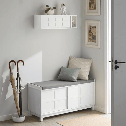 Bengaleiro de parede com 2 portas 1 compartimento FHK18-W SoBuy