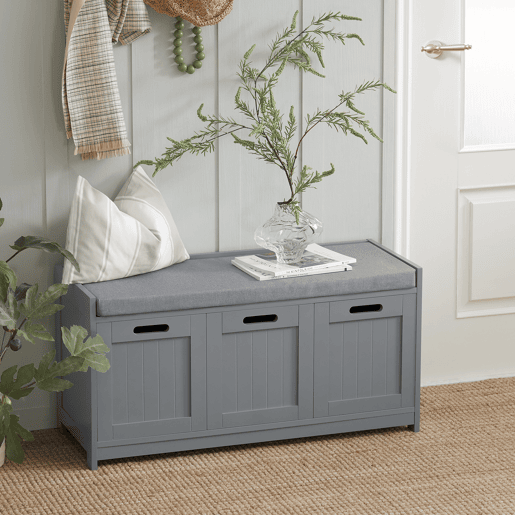 Sapateira de bancada com 2 portas e 1 gaveta FSR80-SG SoBuy