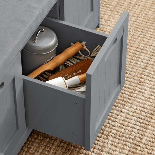 Sapateira de bancada com 2 portas e 1 gaveta FSR80-SG SoBuy