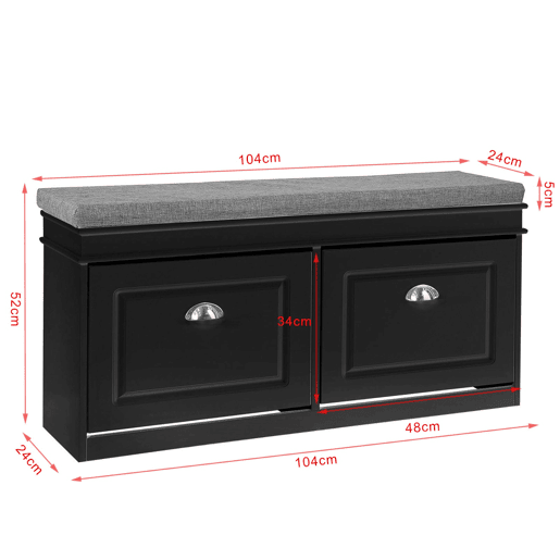 Sapateira de bancada com 2 gavetas FSR64-SCH SoBuy