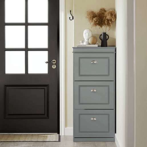 Sapateira com 3 portas com dobradiças FSR94-HG SoBuy