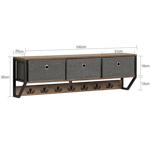 Cabide de parede para corredor FHK26-N SoBuy