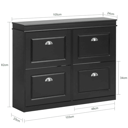 Sapateira com 4 portas FSR79-SCH SoBuy
