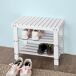 Banco Zapatero de bambú 2 niveles FSR02-K-W SoBuy Banco Zapatero de bambú 2 niveles FSR02-K-W SoBuy Blanco