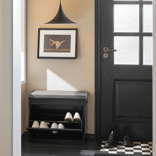 Banco para sapatos com 1 aba FSR82-K-SCH SoBuy