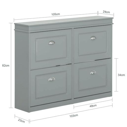 Sapateira com 4 portas FSR79-HG SoBuy
