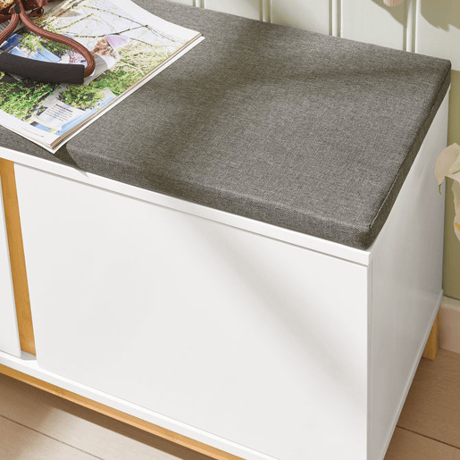 SoBuy Banco para sapatos com 2 portas FSR117-W