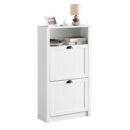 Sapateira com 2 portas com dobradiças FSR87-K-W SoBuy
