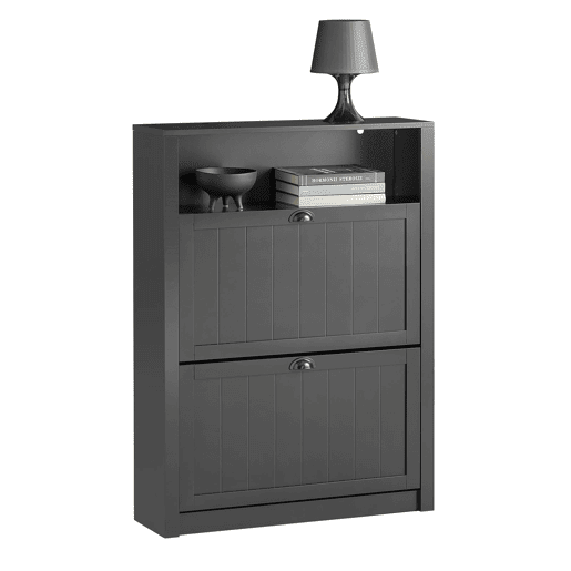 Sapateira estreita com 2 portas basculantes FSR87-SCH SoBuy