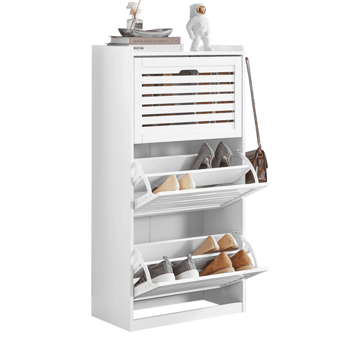 SoBuy Sapateira com 3 abas e 2 ganchos FSR108-W