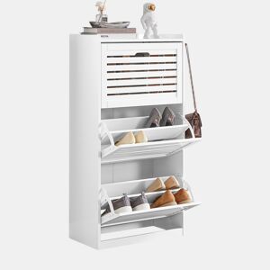 SoBuy Sapateira com 3 abas e 2 ganchos FSR108-W