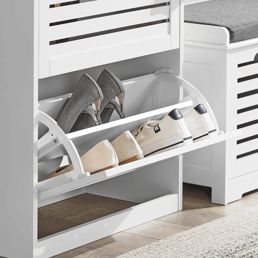 SoBuy Sapateira com 3 abas e 2 ganchos FSR108-W