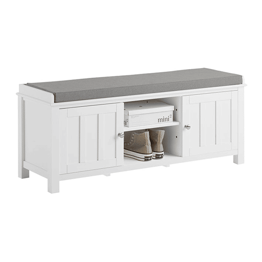 Sapateira com 2 portas fechadas e 2 prateleiras FSR35-W SoBuy