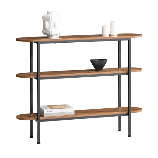 SoBuy Mesa de consola com 3 prateleiras FSB67-WS