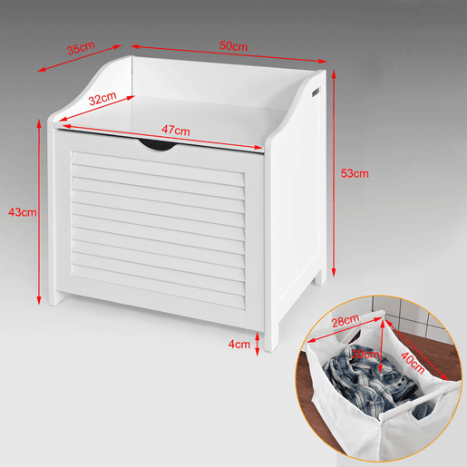 Cesto para roupa suja FSR40-W SoBuy