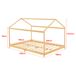 Cama infantil Vindafjord Doble en forma de casa bambú 205x166 Cama infantil Vindafjord Doble en forma de casa bambú 205x166 Natural