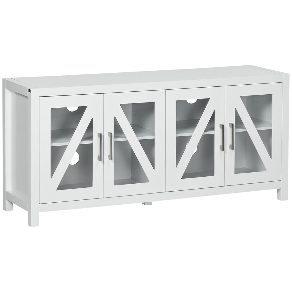 Mueble de TV MDF, Vidrio Templado HOMCOM 130