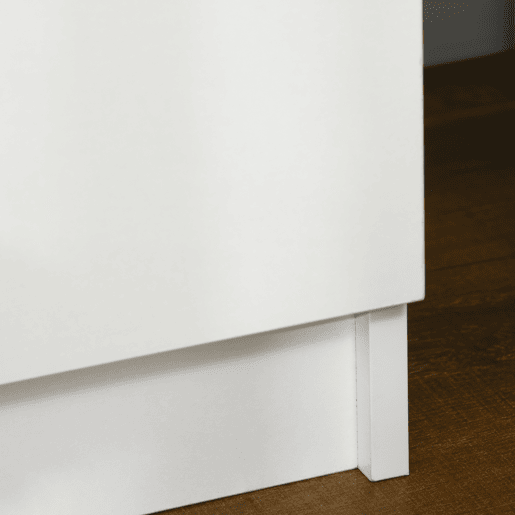 HOMCOM Mesa de Cabeceira com Luzes LED de 3 Cores Mesa de Cabeceira com 2 Gavetas com Frente de Alto Brilho Interruptor com Cabo e Controlo por APP Mesa Auxiliar para Quarto ou Sala Branca 45x35x52 cm