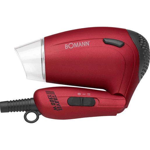 Bomann HTD 8005 CB Secador de Cabelo 2 nÃveis temperatura viagens difusor, 1300, Vermelho Bomann HTD 8005 CB Secador de Cabelo 2 nÃveis temperatura viagens difusor, 1300, Vermelho