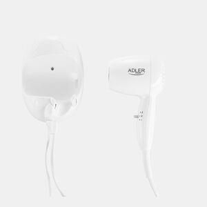Adler AD 2252 Secador de cabelo com suporte de parede, 1600, Branco