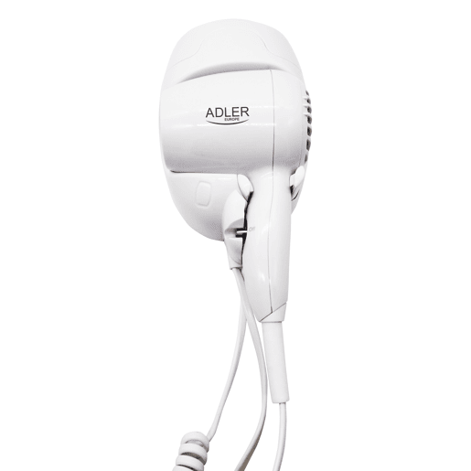 Adler AD 2252 Secador de cabelo com suporte de parede, 1600, Branco Adler AD 2252 Secador de cabelo com suporte de parede, 1600, Branco
