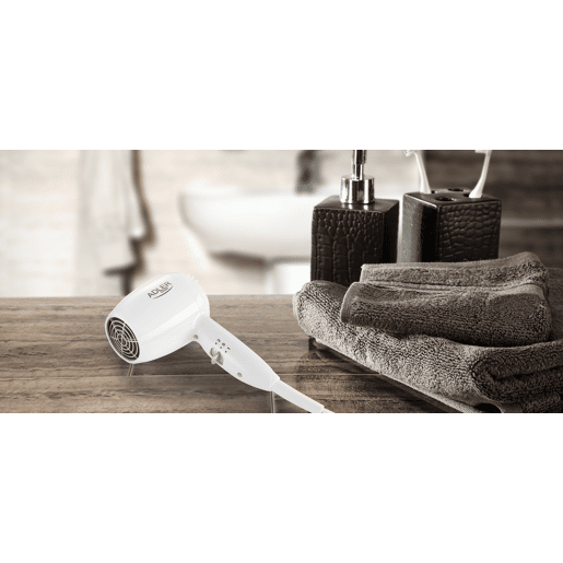 Adler AD 2252 Secador de cabelo com suporte de parede, 1600, Branco Adler AD 2252 Secador de cabelo com suporte de parede, 1600, Branco