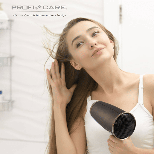 Proficare HT 3009 Secador de Cabelo 2 níveis temperatura viagens, 1400, MarroM