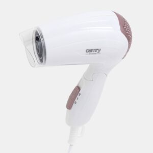 Camry CR2254 Secador de Cabelo para Viagem,Dobrável,Compacto, 2 Níveis de Potência,Bocal 360°, 1200, Branco