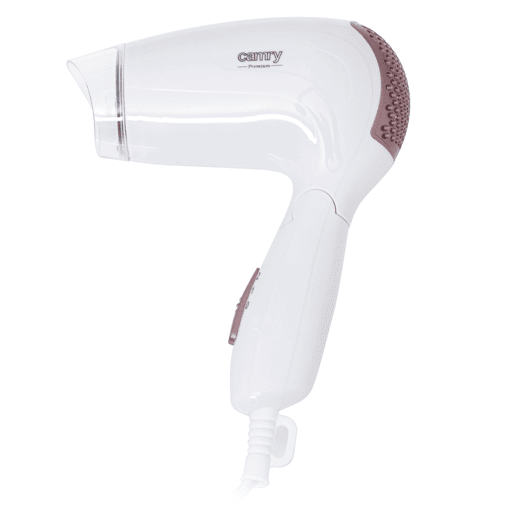 Camry CR2254 Secador de Cabelo para Viagem,Dobrável,Compacto, 2 Níveis de Potência,Bocal 360°, 1200, Branco