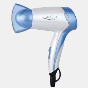 Adler AD2222 Secador de Cabelo para Viagem, Dobrável,Compacto, 2 Níveis de Potência, Bocal 360°, 1200,
