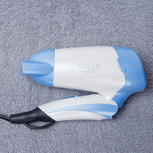 Adler AD2222 Secador de Cabelo para Viagem, Dobrável,Compacto, 2 Níveis de Potência, Bocal 360°, 1200,