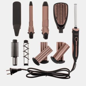 Camry CR2024 Set Cabelo 5 em 1 Styling Alisador, Ferro de Caracóis, Estilizador, Escova de Estilizador, 50,