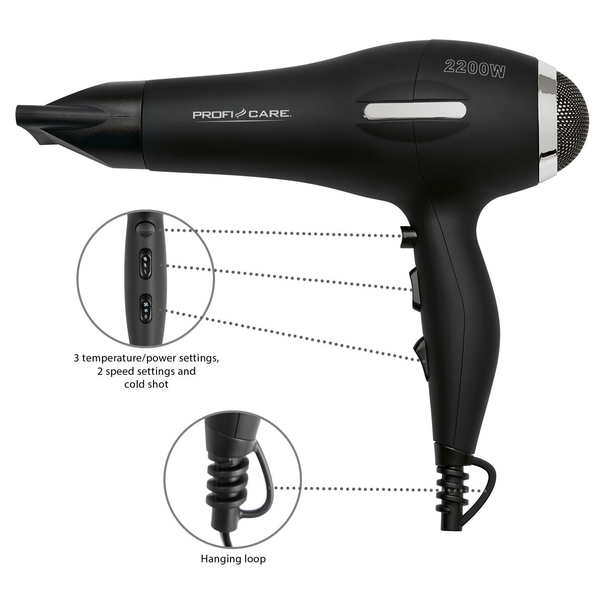 Secador de pelo Proficare HT 3017