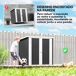 Cobertizo de Jardín Acero Galvanizado, PP Outsunny 147 Cobertizo de Jardín Acero Galvanizado, PP Outsunny 147 Negro