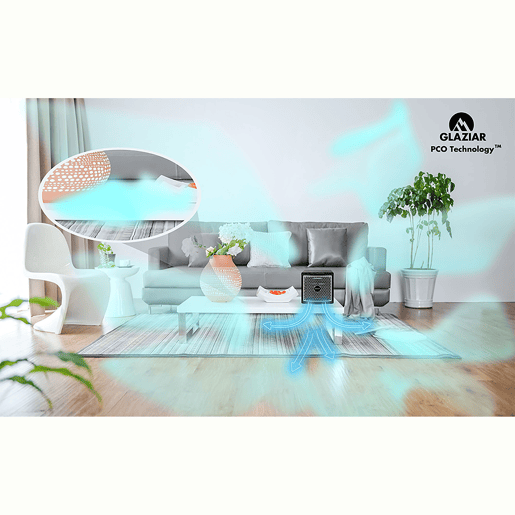 Glaziar Predator S141UV Purificador de Ar Ionizador Desinfecta Superfícies Até 140m² Filtra 99,99% Vírus, Bactérias, Odores, 20,