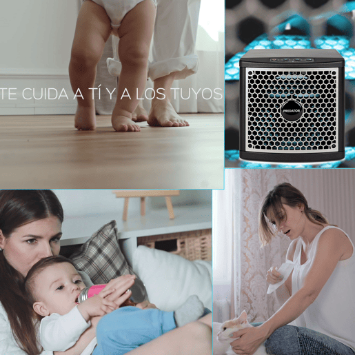 Glaziar Predator S141UV Purificador de Ar Ionizador Desinfecta Superfícies Até 140m² Filtra 99,99% Vírus, Bactérias, Odores, 20,