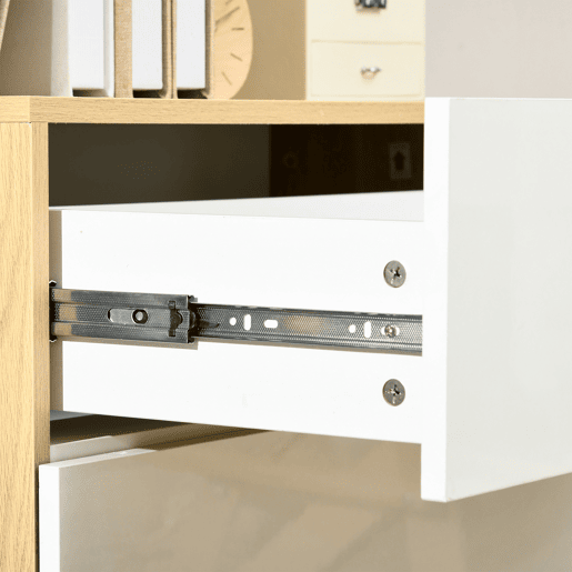 HOMCOM Cómoda com 4 Gavetas de Alto Brilho Cómoda de Madeira para Dormitório Sala de Estar Escritório Estilo Moderno 70x35x92 cm Branco e Madeira HOMCOM Cómoda com 4 Gavetas de Alto Brilho Cómoda de Madeira para Dormitório Sala de Estar Escritório Estilo Moderno 70x35x92 cm Branco e Madeira