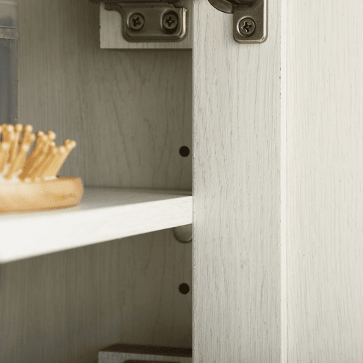 kleankin Armário Casa de Banho de Parede Móvel Casa de Banho de Parede com 2 Portas e Prateleiras de Armazenamento para Cozinha Entrada Corredor 60x19,5x52,5 cm Branco e Madeira