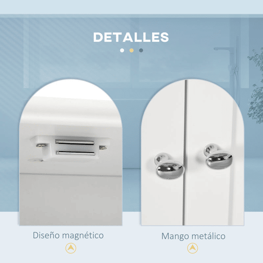 kleankin Armário de Parede para Casa de Banho Armário Suspenso de Casa de Banho com 2 Portas Prateleira Aberta e 2 Gavetas Estilo Moderno 50,8x17,8x66 cm Branco
